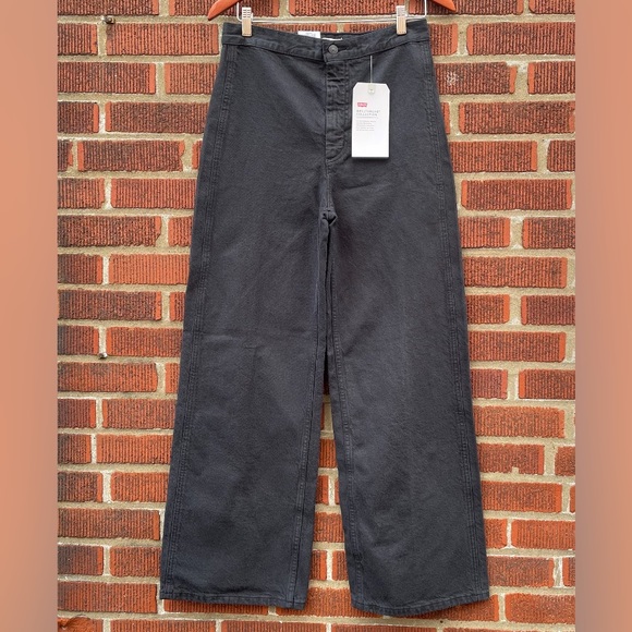 🆕 Levi’s Ribcage Wide Leg High Rise Pants Hemp - Picture 3 of 16